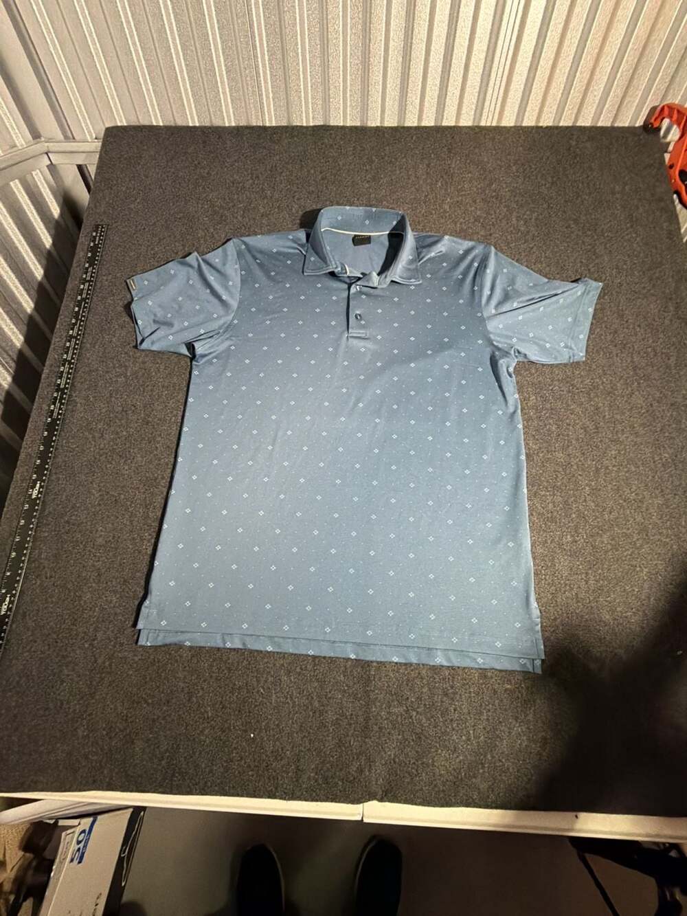 Dunning Men's Geometric Print Performance Golf Polo Shirt